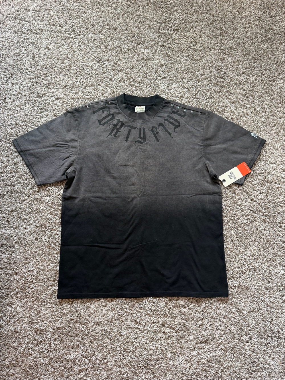 Hype Graphic T-Shirt Fade Black Streetwear